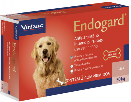Vermífugo Virbac Endogard para Cães até 30 Kg 2 comprimidos