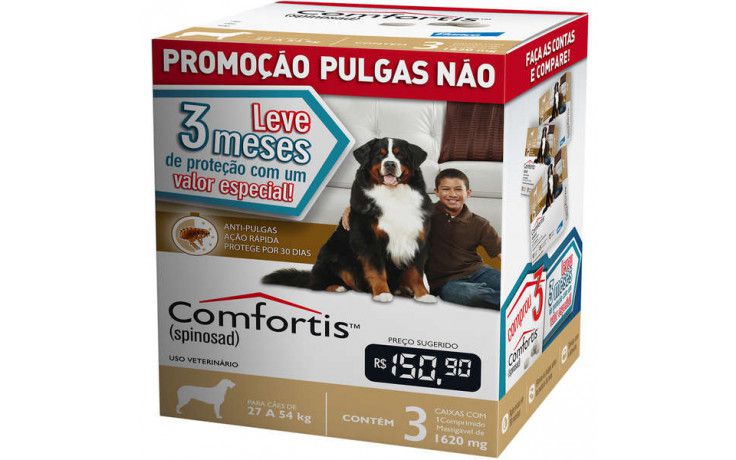 Antipulgas Elanco Comfortis 1620 mg para Cães de 27 a 54 Kg