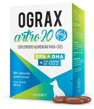 Ograx Artro 20 Para Cães - C/ 30 Cápsulas AVERT