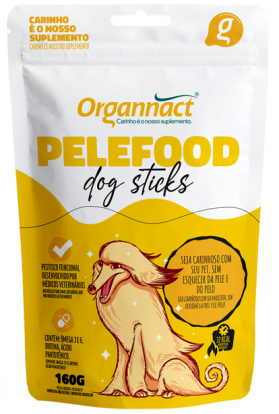 Suplemento Organnact Pelefood Dog Sticks para Cães 160 GR