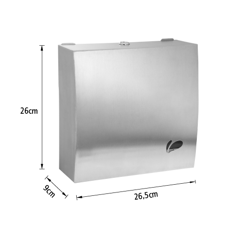 Dispenser Papel Toalha Interfolhado Aço Inox Escovado - Biovis Linha Noble 1029
