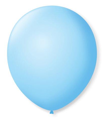 Balão Azul Baby Liso Número 7 São Roque c/50 Unidades