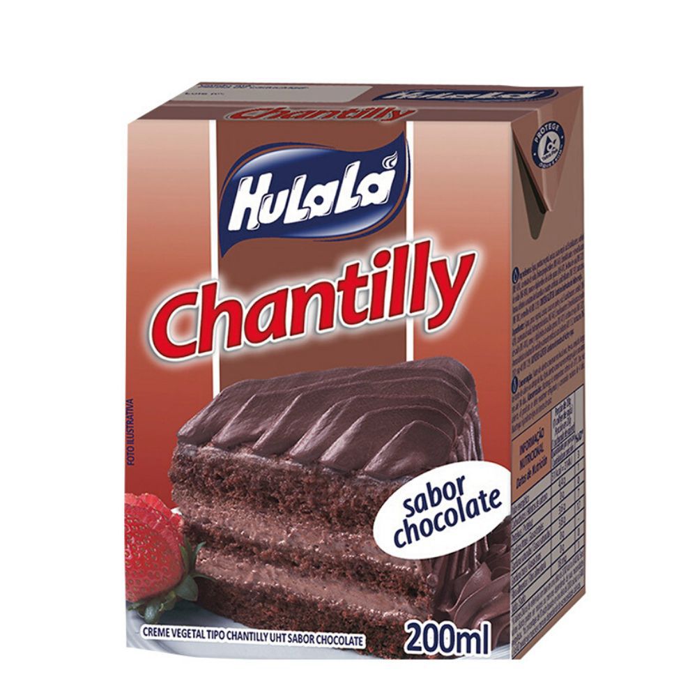 Chantilly Hulala 200ml sabor Chocolate