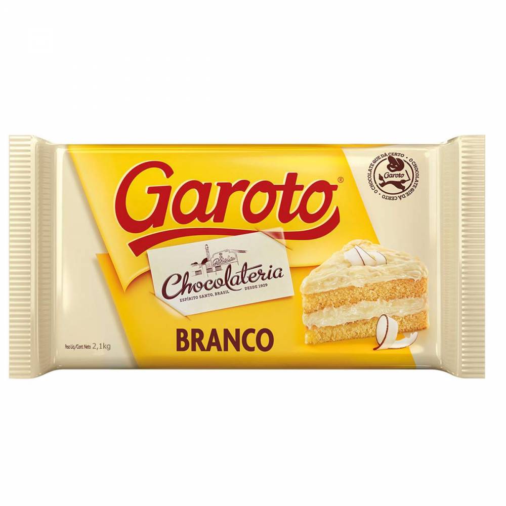 Chocolate Branco Garoto 2,1KG