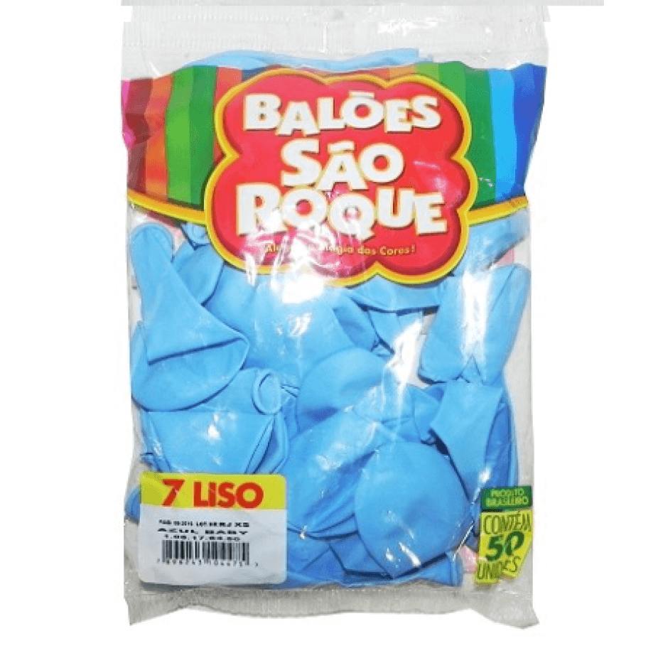 Kit Balões São Roque N°7 Bexiga com 10 Pacotes C/50 Unidades