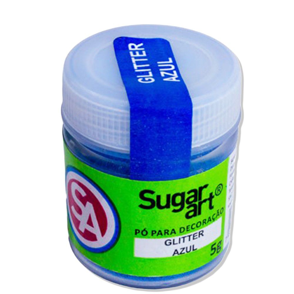 Pó para Decoração Glitter Azul 5g Sugar Art