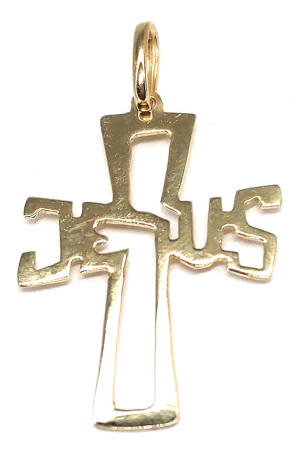 Pingente de Ouro 18K Crucifixo Jesus
