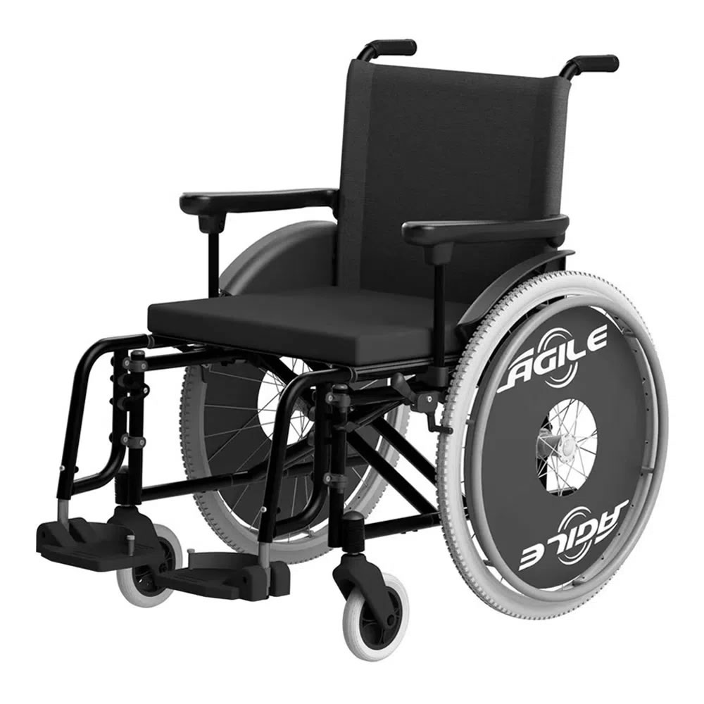 Cadeira de Rodas Ágile 44 Preta Jaguaribe