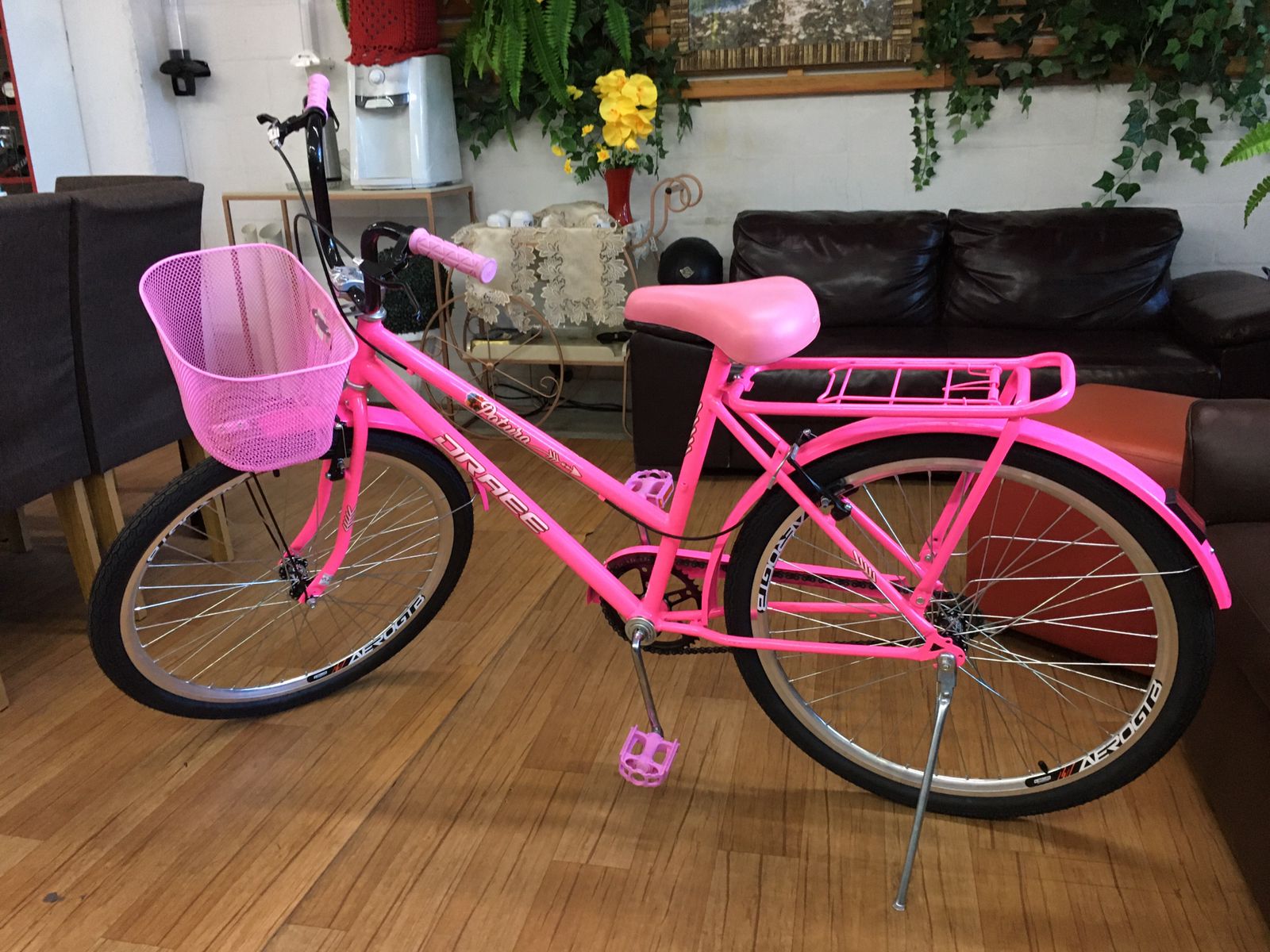 Bicicleta Poty especial aro 26 alto rosa
