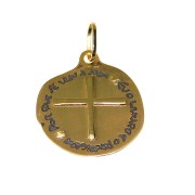 Gargantilha em Ouro 18K Medalha das Duas Cruzes GPGE101 #4