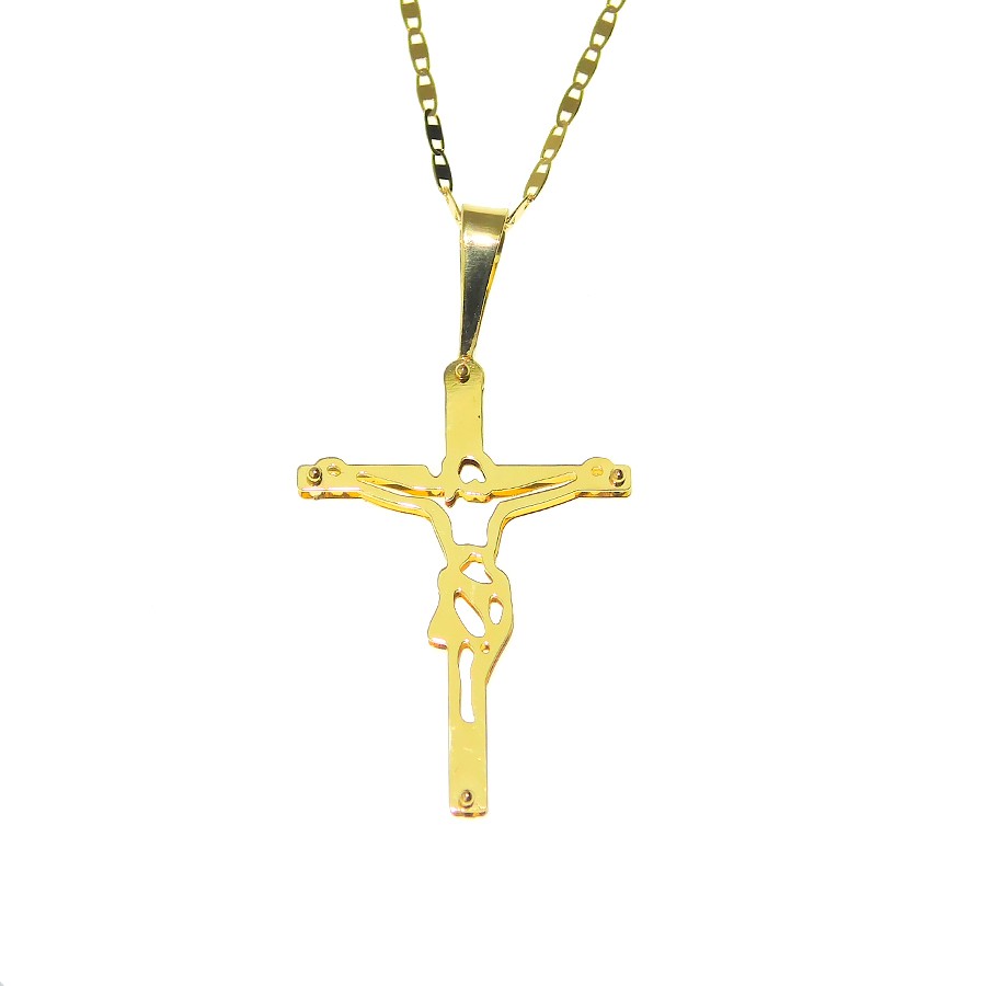 Gargantilha em Ouro 18K Crucifixo GAP98133 #1