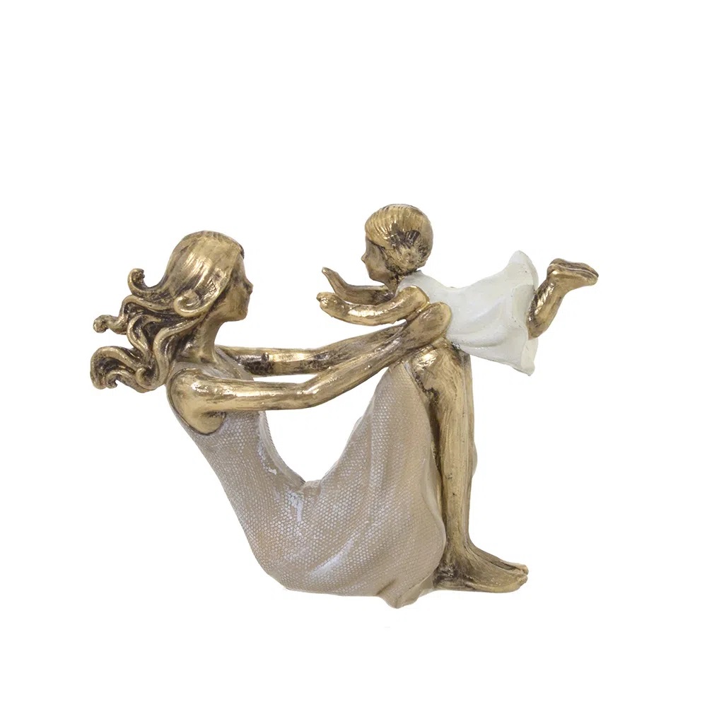 Escultura Equilíbrio Mãe e Menina