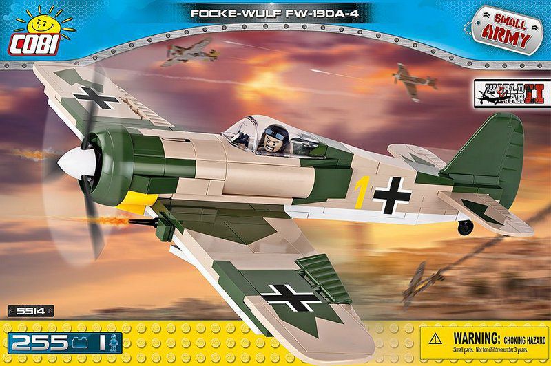 Avião Militar Focke-Wulf Fw 190 A-4 Com 255 Peças Cobi