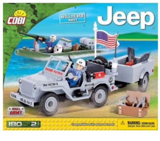 Jeep Wrangler Militar US Blocos de Montar 180 Peças Cobi