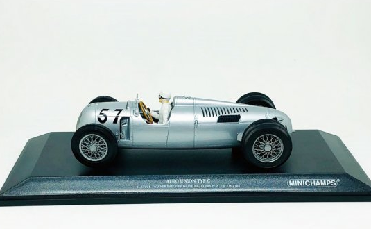Miniatura Auto Union Typ C #57 H. Stuck Winner Shelsley Walsh Hillclimb 1936 1/18 Minichamps