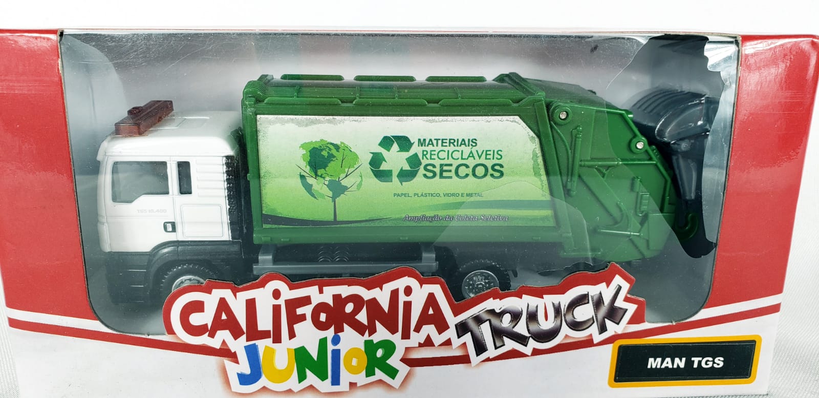 Miniatura Caminhão de Lixo Man TGS 1/64 California Junior Truck