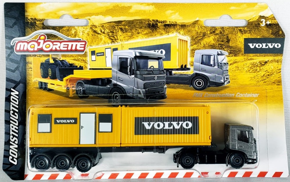 Miniatura Caminhão FMX Container Volvo Construction 1/64 Majorette