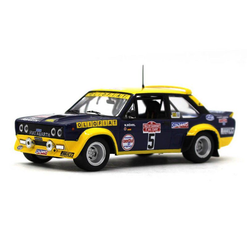 Miniatura Fiat Abarth 131 N 5 Rally Sanremo 1977 Walter Röhrl e Willi-Peter Pitz 1/43 Ixo