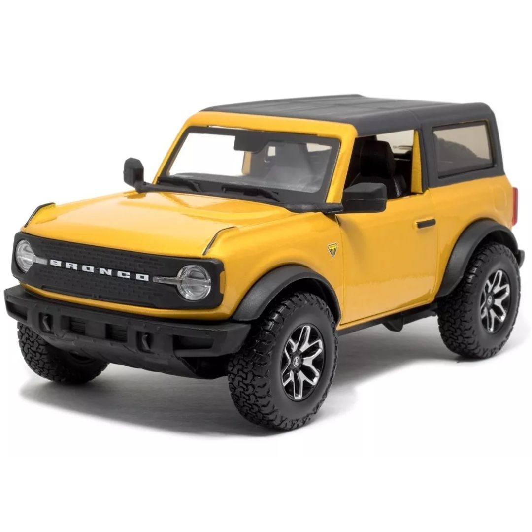 Miniatura Ford Bronco Badlands Amarela 1/24 Maisto