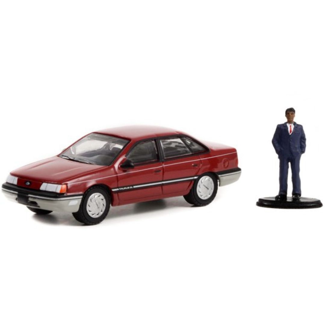Miniatura Ford Taurus With Sales Associate in Suit 1989 Hobby Shop 1/64 Greenlight