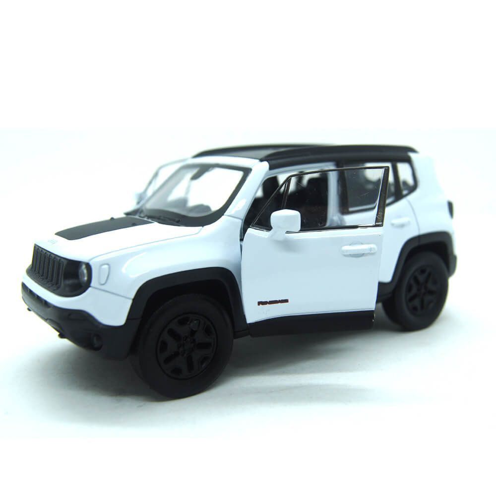 Miniatura Jeep Renegade Branco Com Fricção 1/32 Welly