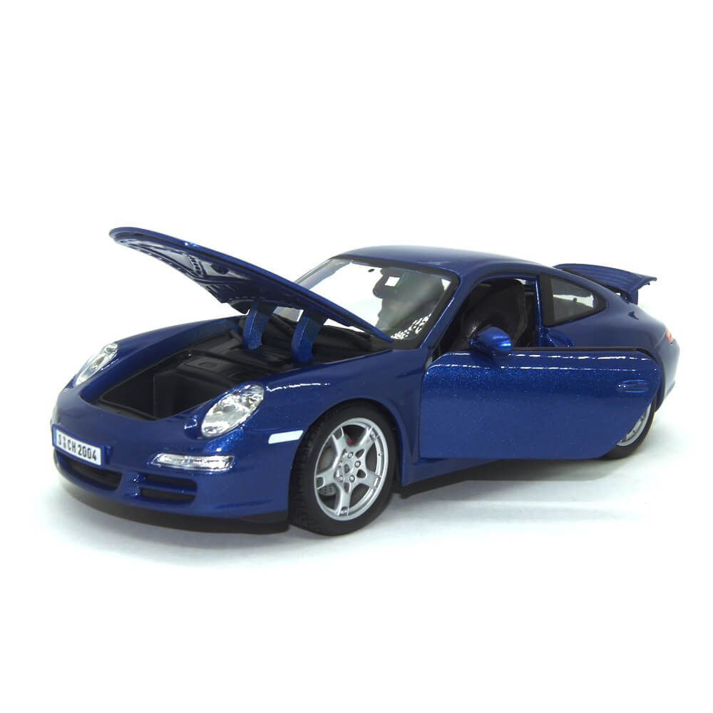 Miniatura Porsche 911 997 Carrera S Coupe 2005 Azul 1/18 Maisto Special Edition