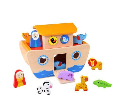 Arca de Noé, brinquedo de Madeira da Tooky Toy - Cód. TKC304