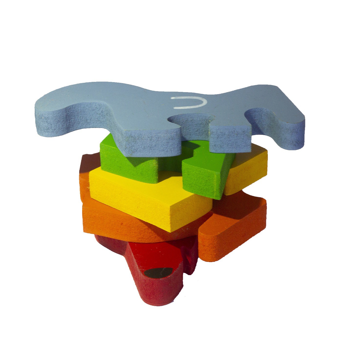 Brinquedo de madeira Quebra-cabeça com Vogais e Números - Cachorro, da Fábrika dos Sonhos - Cód. FS02