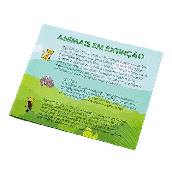 Dominó de Madeira - Animais Brasileiros em Extinção, da Fábrika dos Sonhos - Cód. FS46