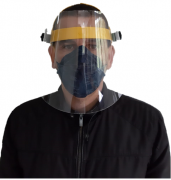 Protetor Facial para proteção da face, olhos, nariz e boca. 