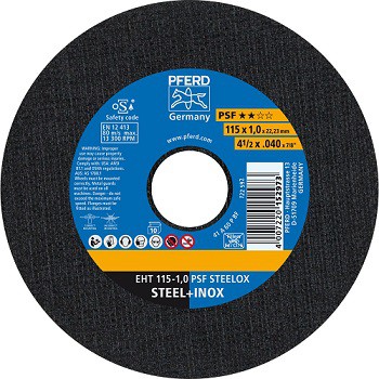 Disco de Corte para Inox PFERD EHT PSF STEELOX 115-1,0