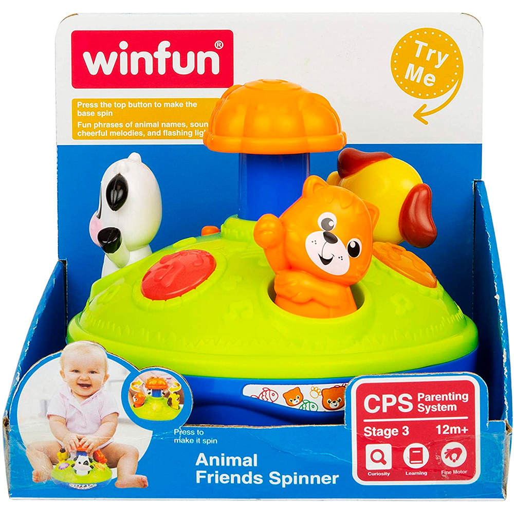 Brinquedo Infantil Gira Gira Amigos Animais com Luz e Som Para Bebês - Winfun