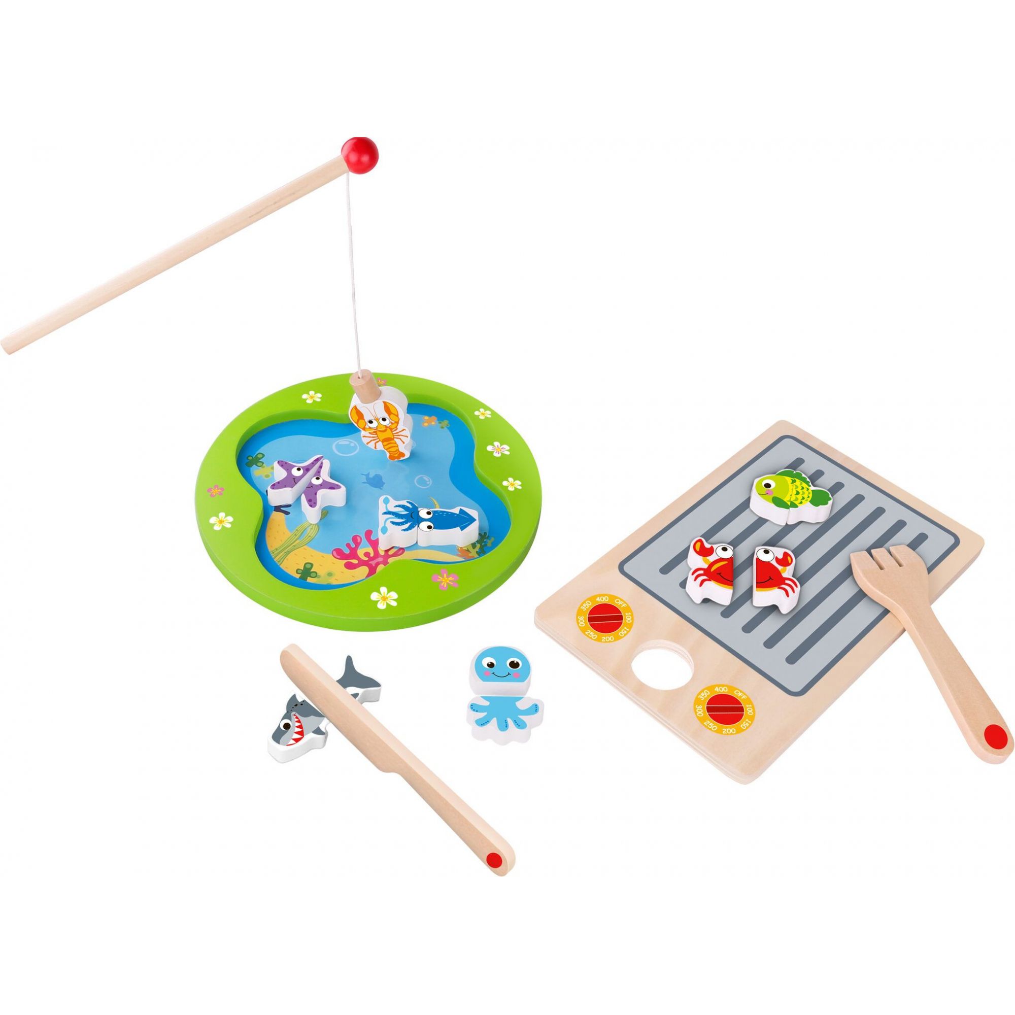 Brinquedo Pescar e Grelhar Magnético - Tooky Toy