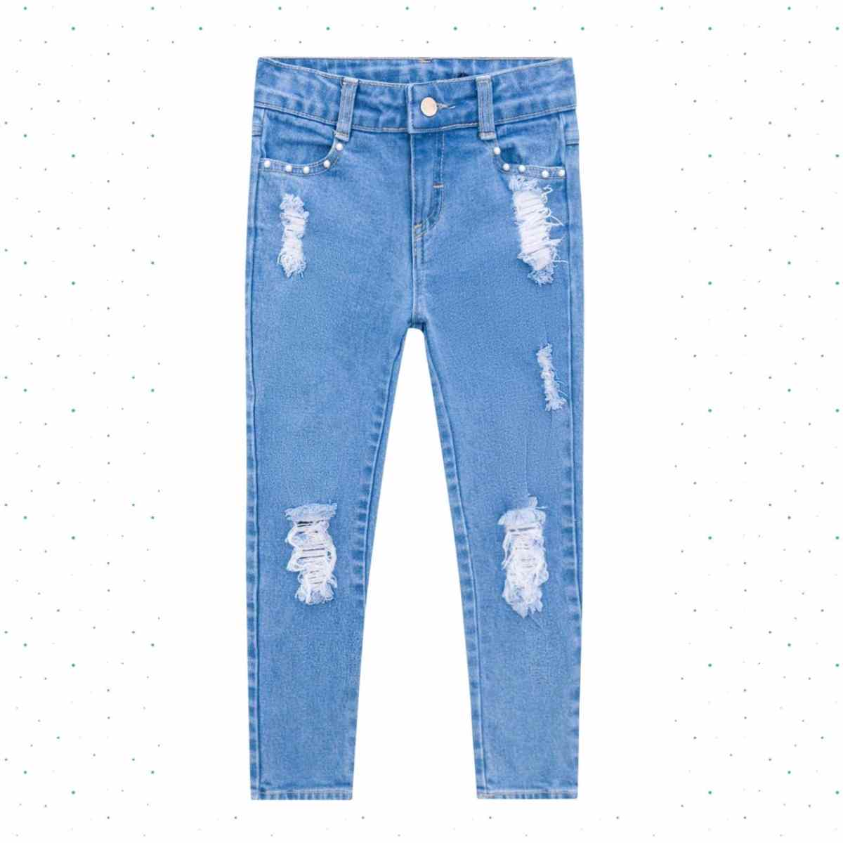 Calça Jeans em elastano Menina - Kukiê