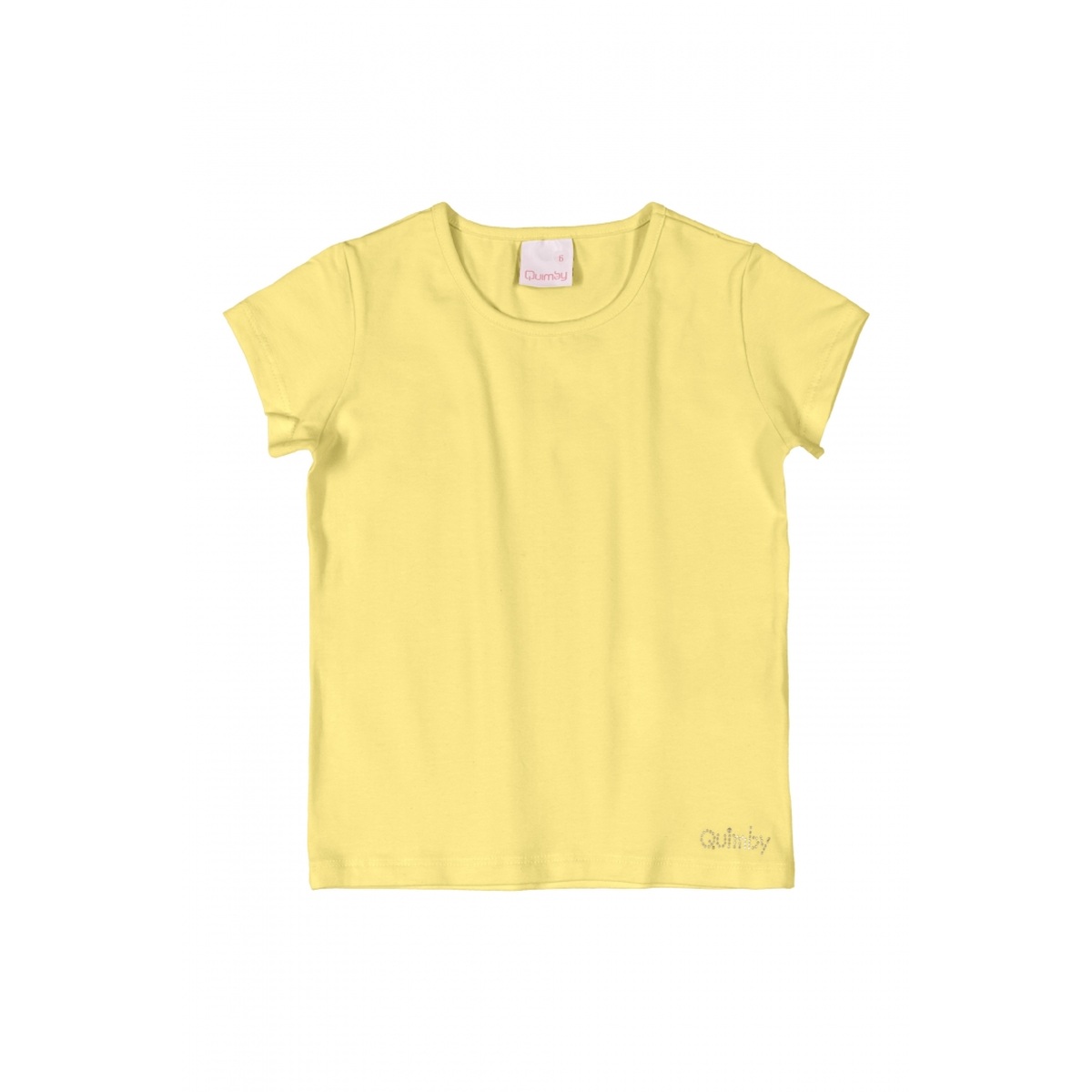 Camiseta Menina Quimby em Cotton - Amarelo