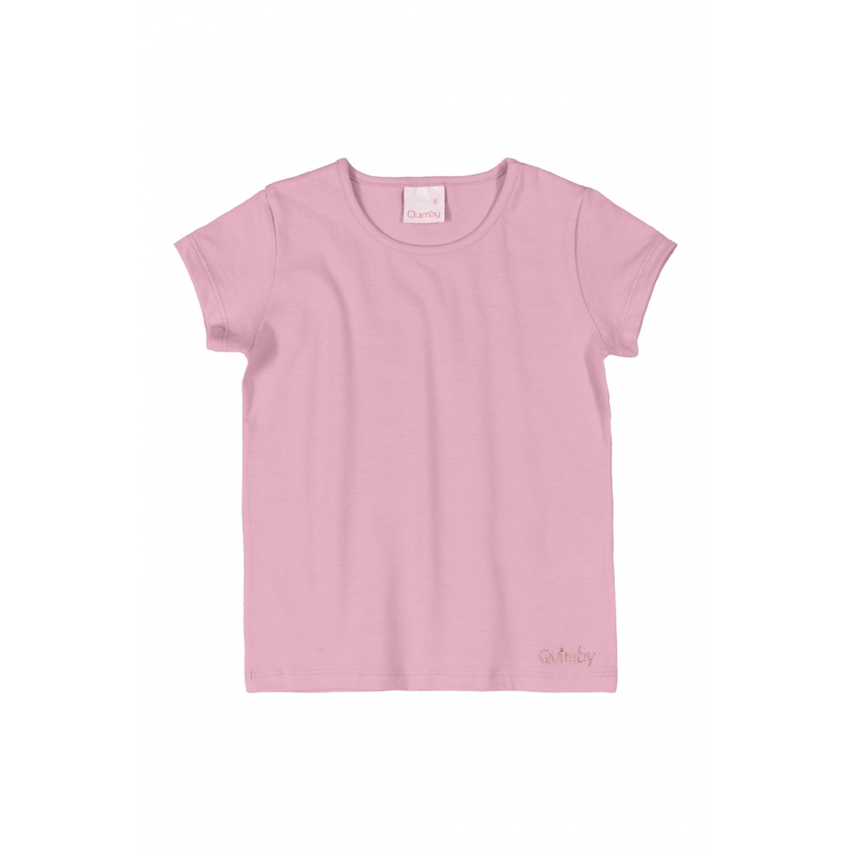 Camiseta Menina Quimby em Cotton - Rosa