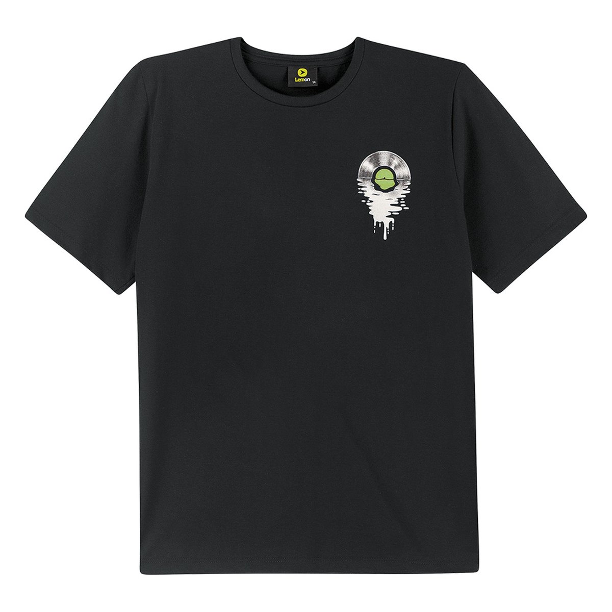 Camiseta Menino Lemon em Algodão - Preto