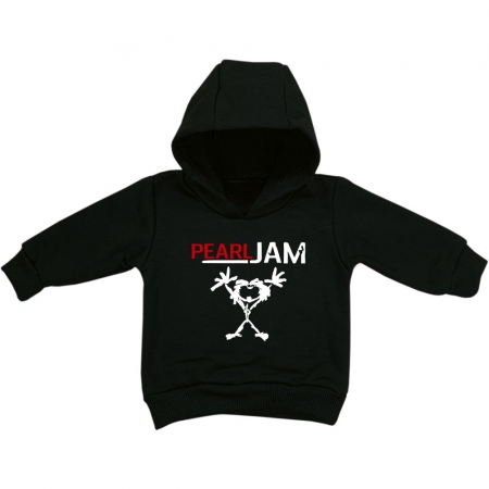 Blusa Moletom Bebê com Capuz Rock Pearl Jam