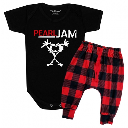 Conjunto Bebê Rock Banda Pearl Jam