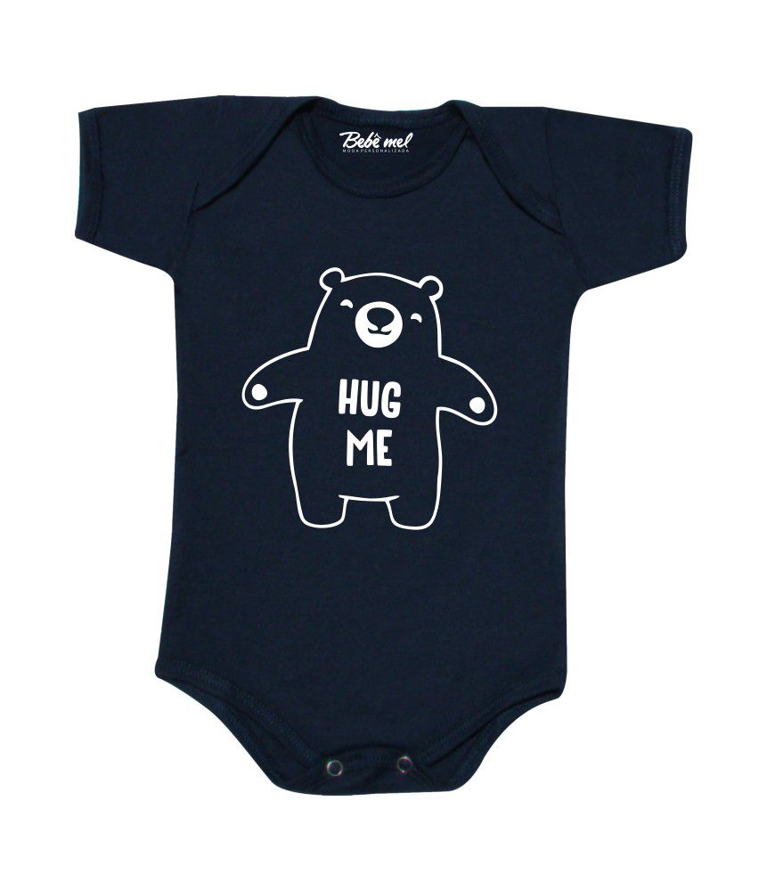 Conjunto Bebê 3 Peças Body Calça Touca Urso Hug Me