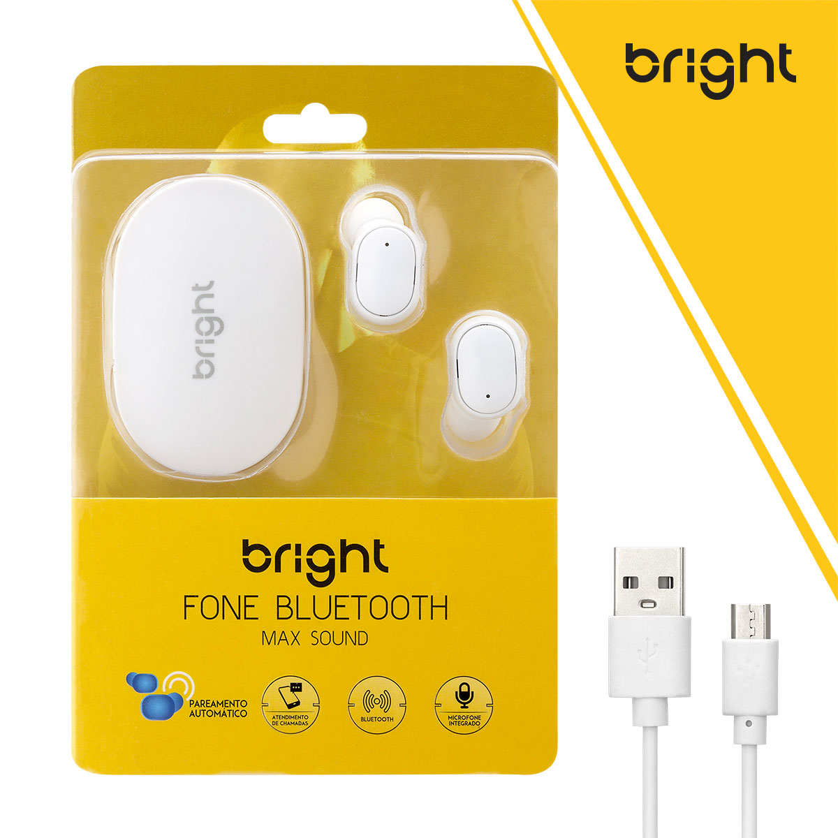 Fone de Ouvido Bluetooth TWS Max Sound Bright FN569  - BRIGHT