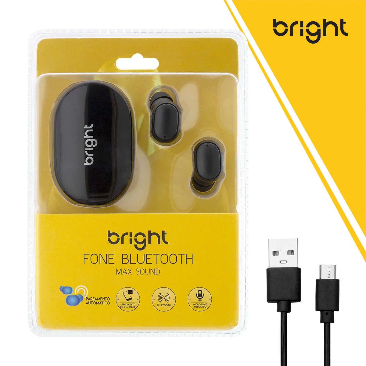 Fone de Ouvido Bluetooth TWS Max Sound Bright FN570  - BRIGHT