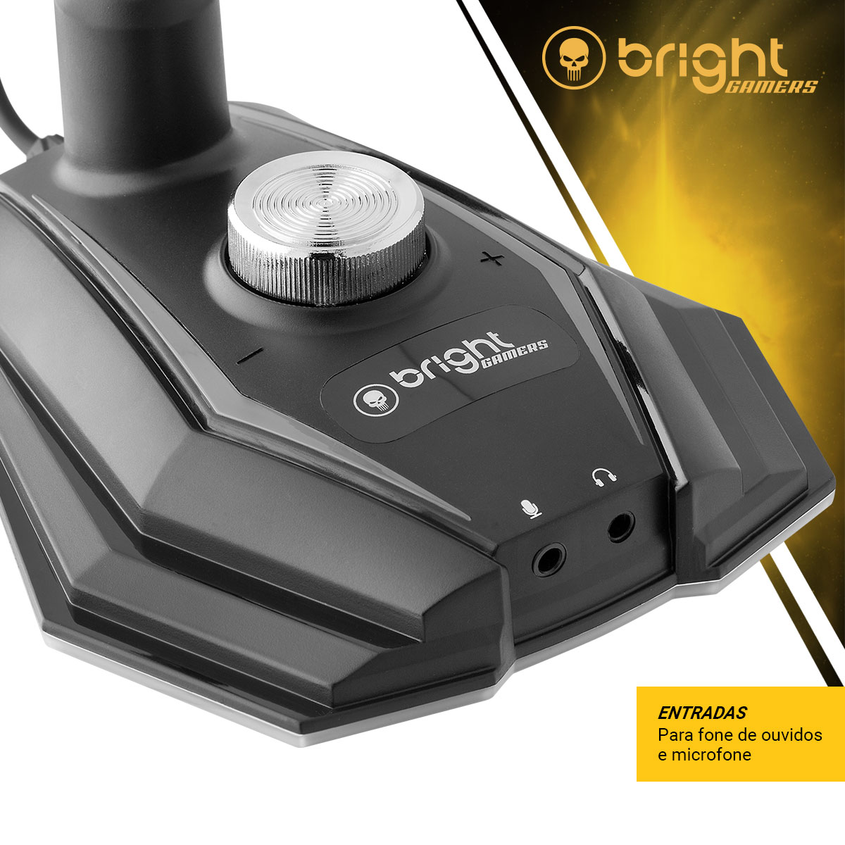 Microfone Gamer USB RGB Bright 604 - BRIGHT