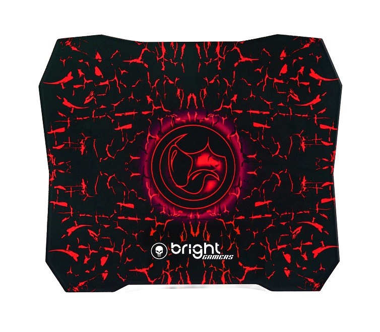 Mousepad Gamer 27x24cm Black Red Fast 583BR Bright  - BRIGHT