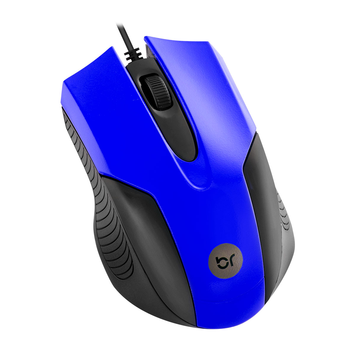 Mouse Usb Óptico 800 Dpi com Fio Azul com Preto 379 Bright  - BRIGHT