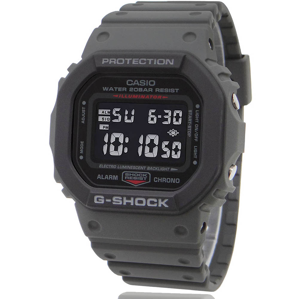 Relógio Casio G-Shock Digital Masculino Cinza com Carteira Lebrave de Brinde DW-5610SU-8DR