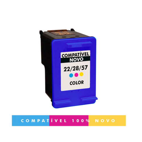 Cartucho de Tinta Compatível HP 22XL 22 28 57 F4180/F4140/D2445 Color
