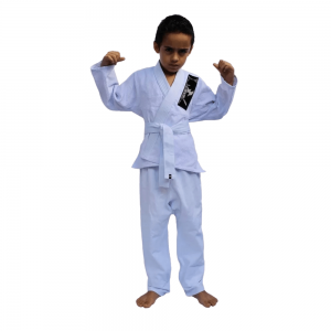 Kimono Jiu Jitsu Titanio Trançado Leve Branco Infantil
