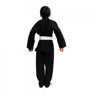 Kimono Jiu Jitsu Titanio Trançado Leve Preto Infantil