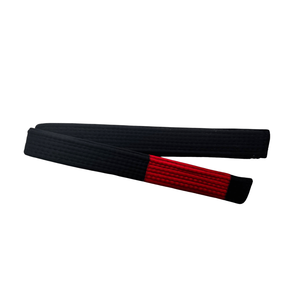Faixa de Jiu Jitsu Preta Ponta Vermelha  - Kimono Para Jiu Jitsu